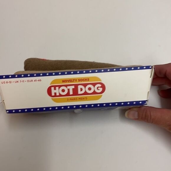 3pr. Hotdog Socks by Hot Candy D13 - Picture 2 of 6